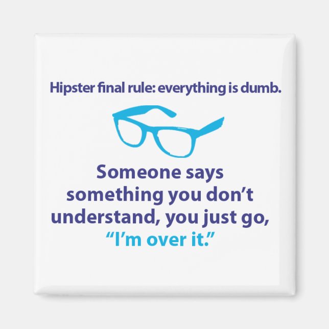 Aimant Règle finale du Hipster. (Devant)