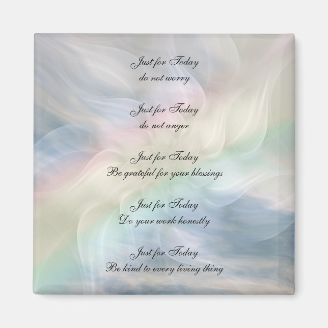 Aimant Reiki Principes Rainbow Mandala design (Devant)