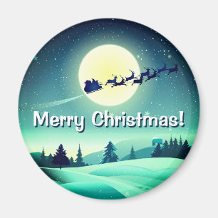 Aimant Reindeer Flying Sleigh