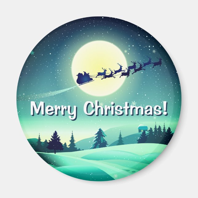 Aimant Reindeer Flying Sleigh (Devant)