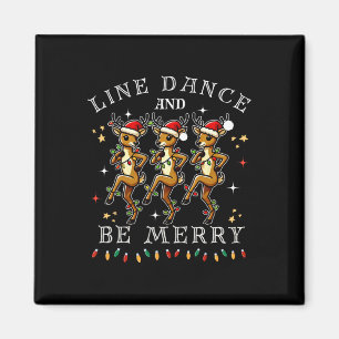 Aimant Reindeer Line Danse Et Soyez Joyeux Noël Festif