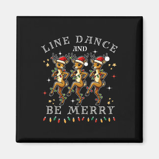 Aimant Reindeer Line Danse Et Soyez Joyeux Noël Festif