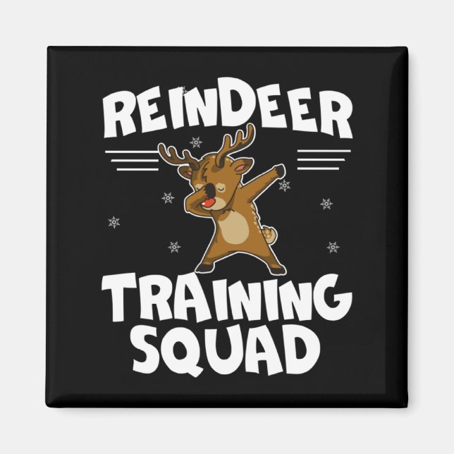 Aimant Reindeer Training Squad Deer Team Xmas Running New (Devant)