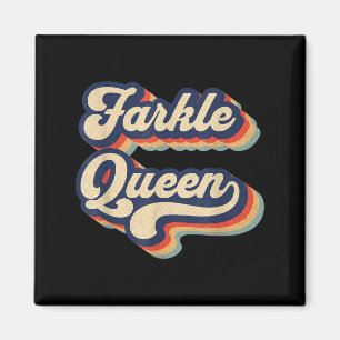 Aimant Reine de Farkle Jeu de dés Farkle Vintage Femmes