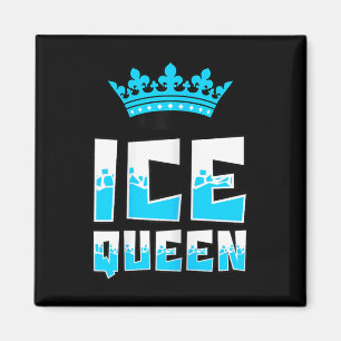 Aimant Reine de glace Graphique Pêche sur glace Pêcheur C