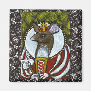 Aimant Reine de souris ou de rat avec le chat