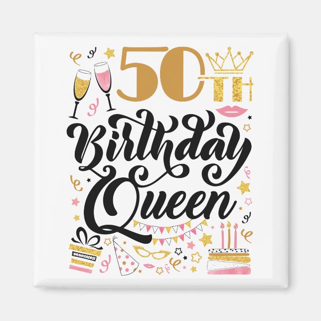 Aimant Reine du 50e anniversaire (Devant)