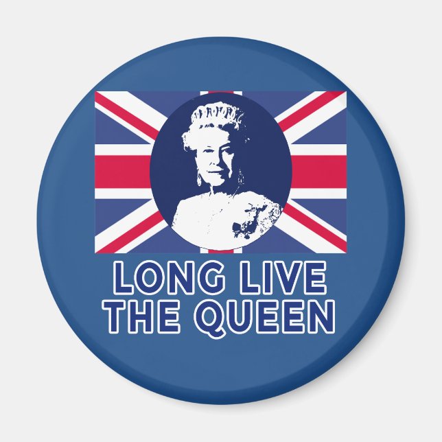 Aimant Reine Elizabeth II Vive la Reine (Devant)
