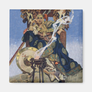 Aimant Reine Maeve Princesse Guerrière Art Fantastique