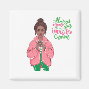 Aimant Reine rose et verte