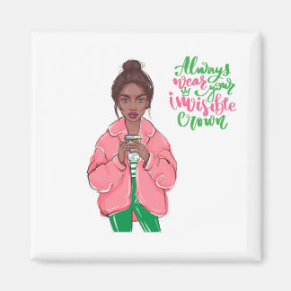 Aimant Reine rose et verte