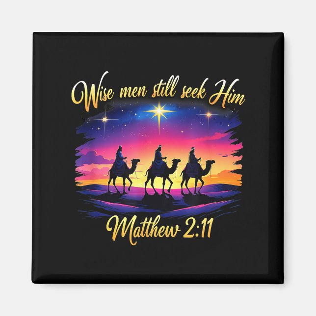 Aimant Religious Christmas Wise Men Still Seek Him 3 King (Devant)