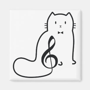 AIMANT REMARQUE DE CHAT ET DE MUSIQUE