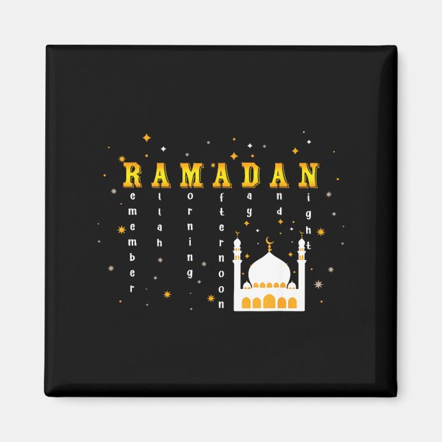 Aimant Remember Allah Ramadan Mubarak Kareem  (Devant)