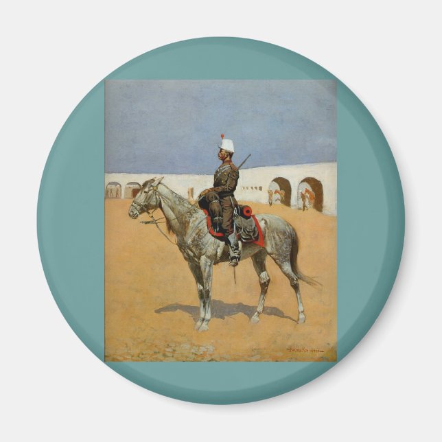 Aimant Remington's Cavalryman of the Line, Mexique (1889) (Devant)