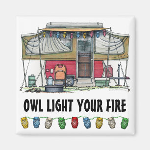 Aimant Remorque automatique vintage mignonne de voyage de