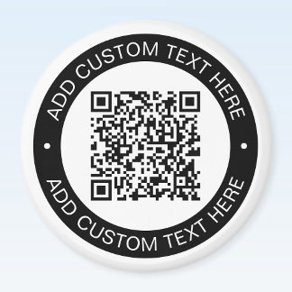 Aimant Remplacez par votre propre code QR téléchargé ou v