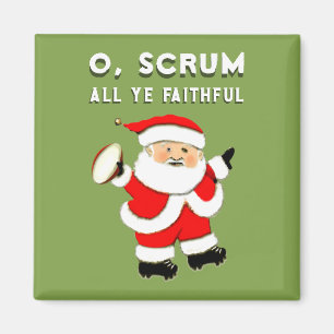Aimant Remplissages de chaussettes de Noël de rugby