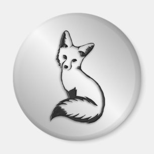 Aimant Renard argenté