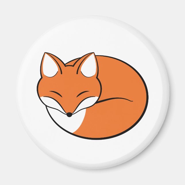 Aimant Renard de dessin dormant (Devant)