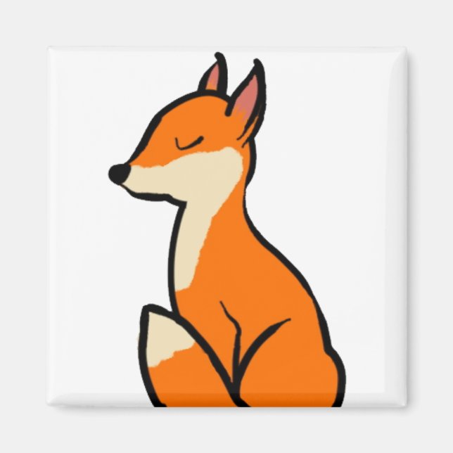 Aimant Renard personnalisable (Devant)