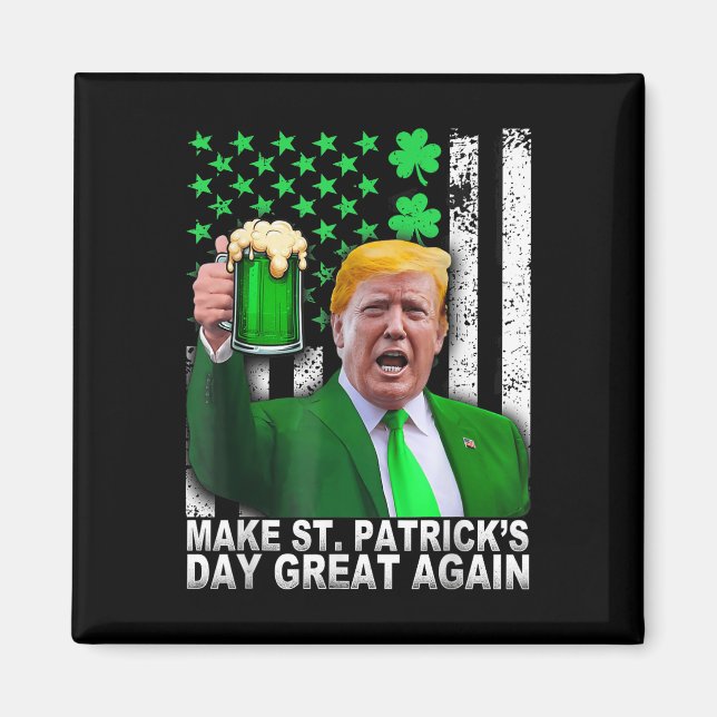 Aimant Rendre la grandeur du Jour de la Saint Patrick à n (Devant)