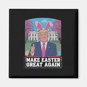 Aimant Rendre la Pâques grande encore amusante Trump Bunn