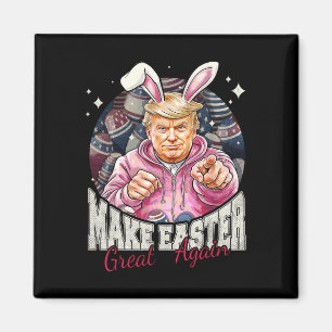 Aimant Rendre la Pâques grande encore amusante Trump Bunn