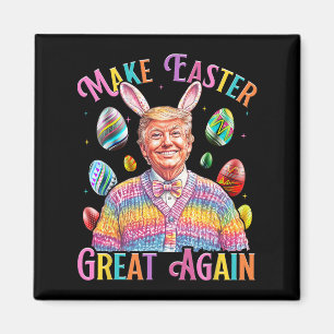 Aimant Rendre la Pâques grande encore amusante Trump Bunn