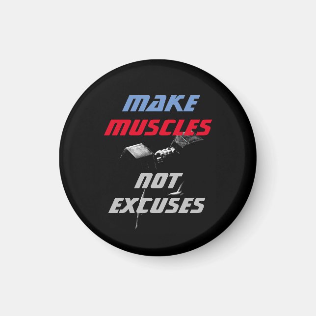 Aimant Rendre les muscles Bodybuilding Fitness Motivation (Devant)