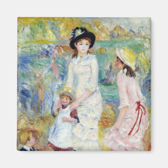 Aimant Renoir - Enfants en bord de mer, Guernesey (Devant)
