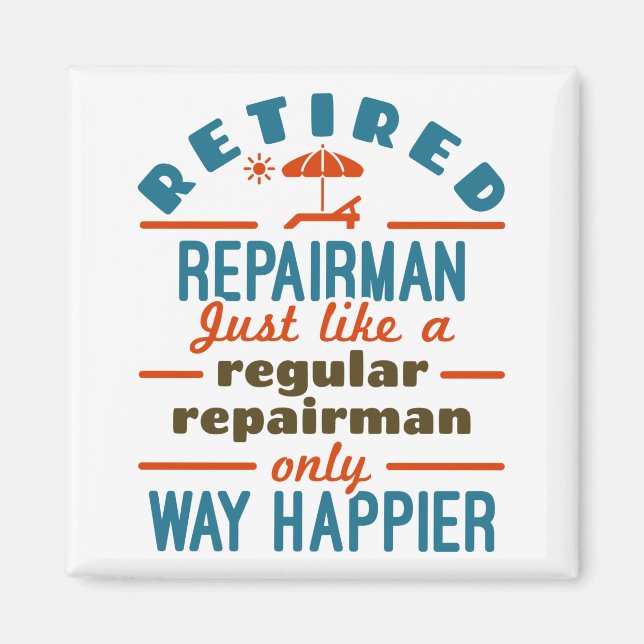 Aimant Réparateur de retraite à la retraite à la retraite (Devant)