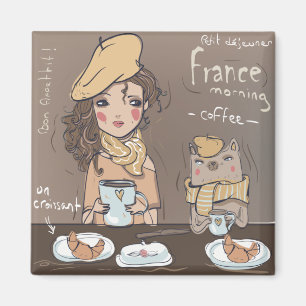 Aimant Repas français