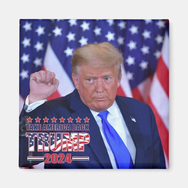 Aimant Reprendre l'Amérique - Trump 2024 (Devant)