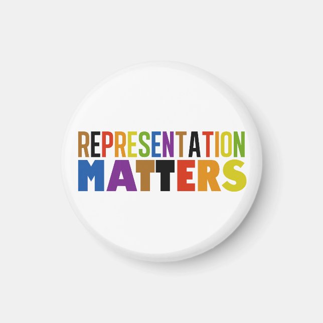 Aimant Representation Matters Rainbow Diversity LGBTQ (Devant)