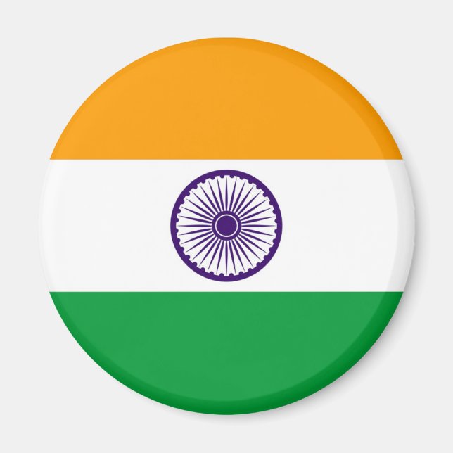 Aimant République de l'Inde, le drapeau de la nation symb (Devant)