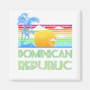 Aimant République dominicaine tropicale Vintage