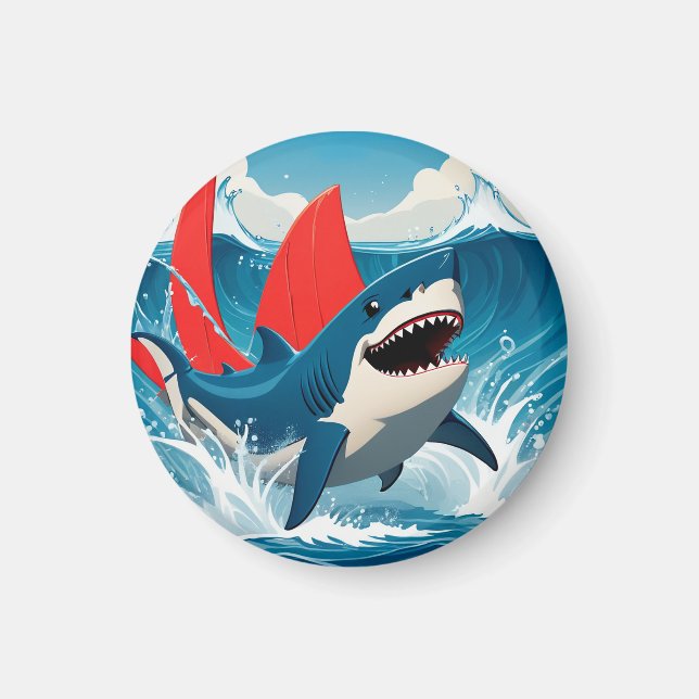 Aimant Requin dans l'océan  (Devant)