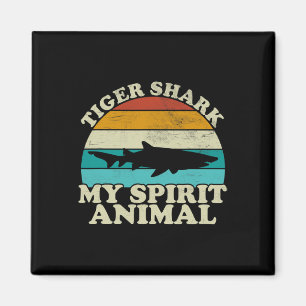 Aimant Requin tigre Mon Esprit Animal - Poisson Vintage