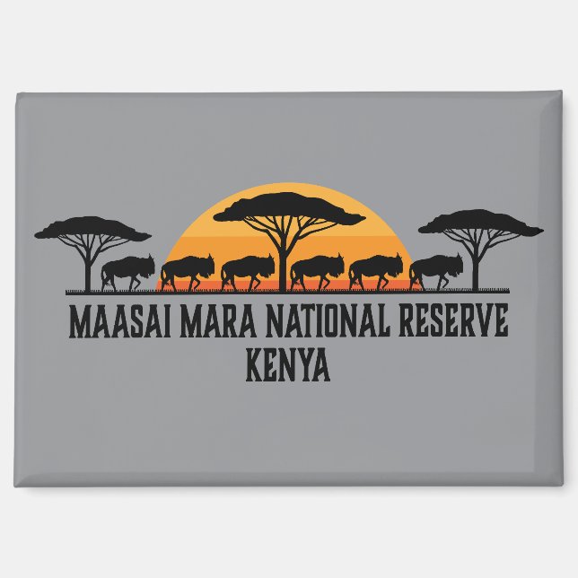 Aimant Réserve nationale de Massai Mara Kenya (Recto)