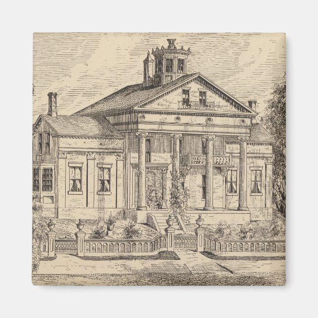 Aimant Résidence de Mme EE Marsh, Brandon dans le Vermont (Devant)