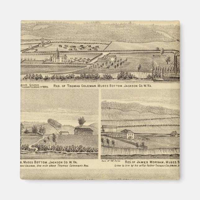 Aimant Résidence et magasin William M Roberts (Devant)