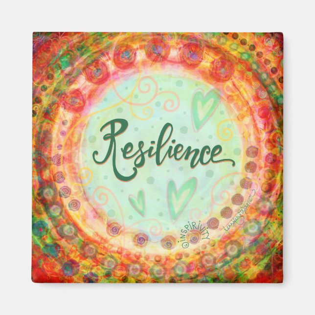 Aimant Résilience Plutôt Amusante Inspiration D'Inspirété (Devant)