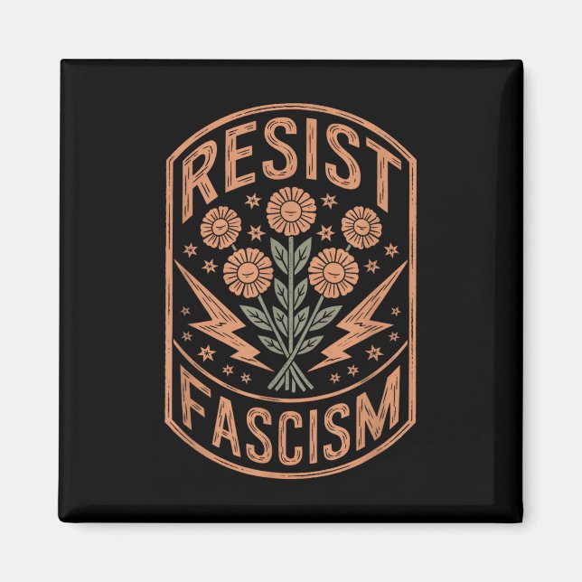 Aimant Résister à la protestation contre le fascisme Trum (Devant)