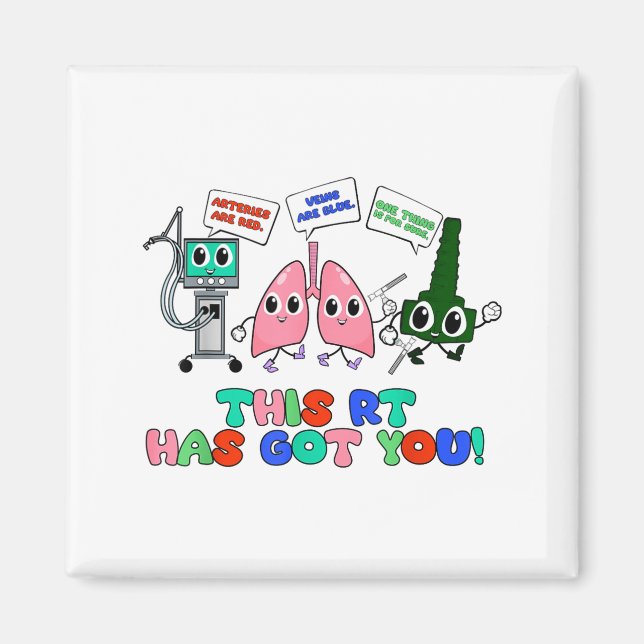 Aimant Resratory Therast Valentine’s Day Design Lung Squa (Devant)