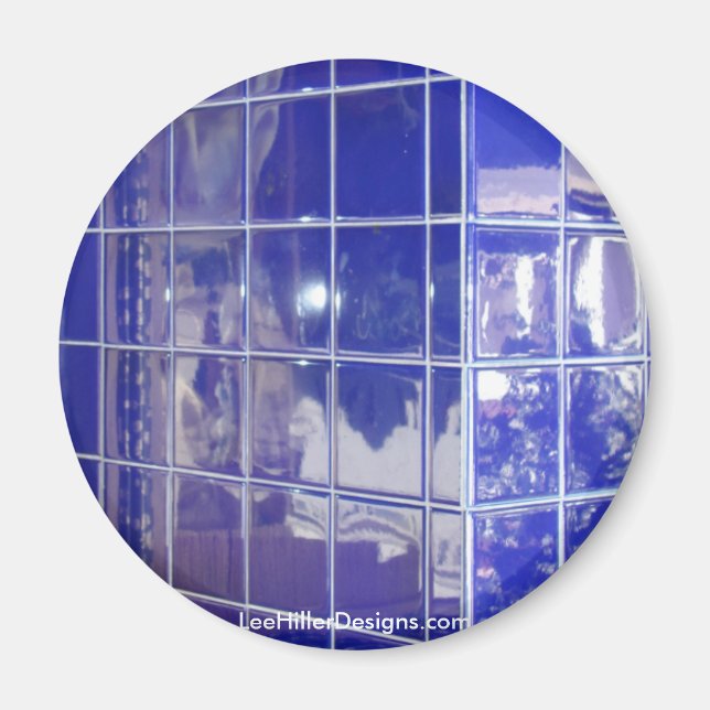 Aimant Ressort chaud, AR BlueTile Reflection Cadeaux (Devant)