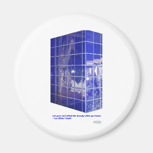 Aimant Ressort chaud, AR BlueTile Reflection Cadeaux