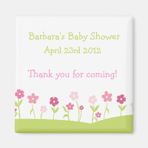 Aimant Ressort Fleurs Merci magnétique - Fille