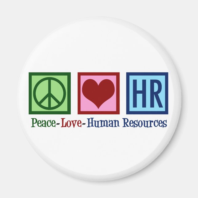 Aimant Ressources humaines Peace Love HR (Devant)