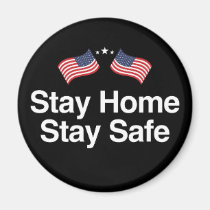 Aimant Restez à la maison   Indicateurs américains
